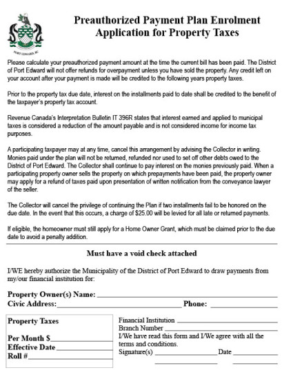 Property Tax Prepayment